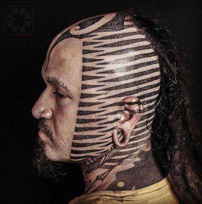20 Cabeças tatuadas que vão te deixar boquiaberto