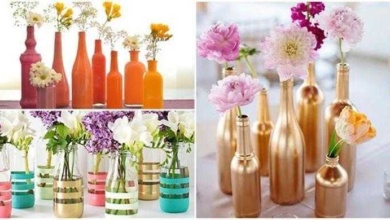 12 ideias para decorar garrafas para mesas
