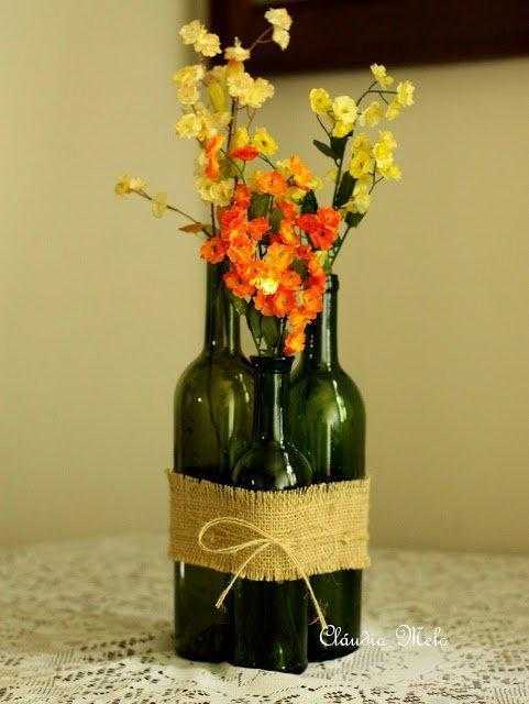 12 ideias para decorar garrafas para mesas