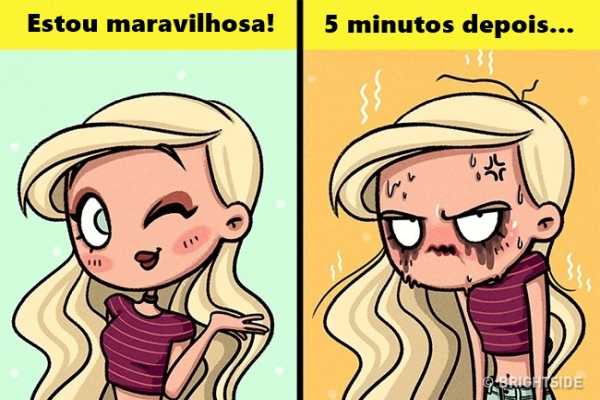 12 quadrinhos realistas sobre como é difícil ser mulher no calor