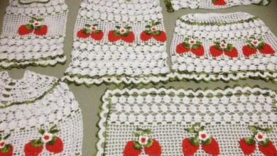 30 ideias de artesanato em crochê para cozinha