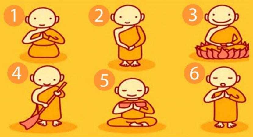 Escolha um monge budista e revele uma mensagem poderosa