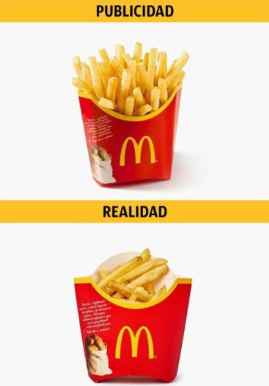 14 imagens mostrando a propaganda vs realidade dos fast foods