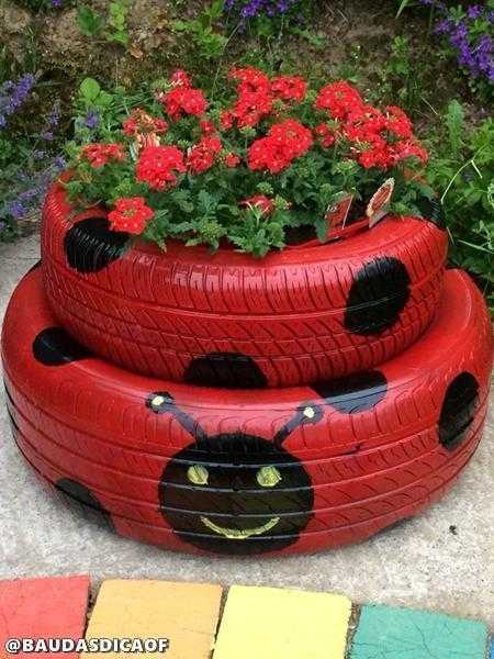 16 Ideias para reaproveitar pneus no seu jardim