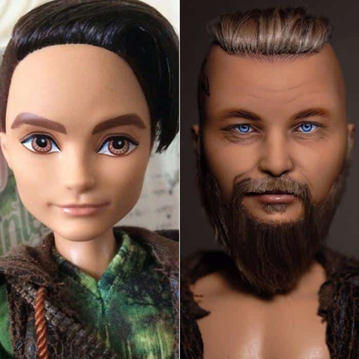 Artista retira a maquiagem de bonecas e as recria com rostos realistas